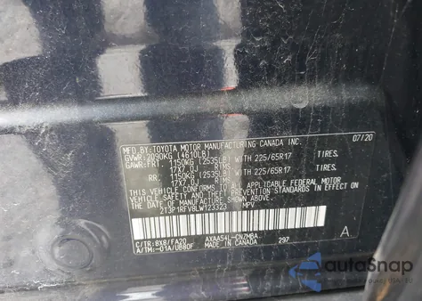 2020 Toyota Rav4 Xle from USA, damaged, VIN 2T3P1RFV8LW123323